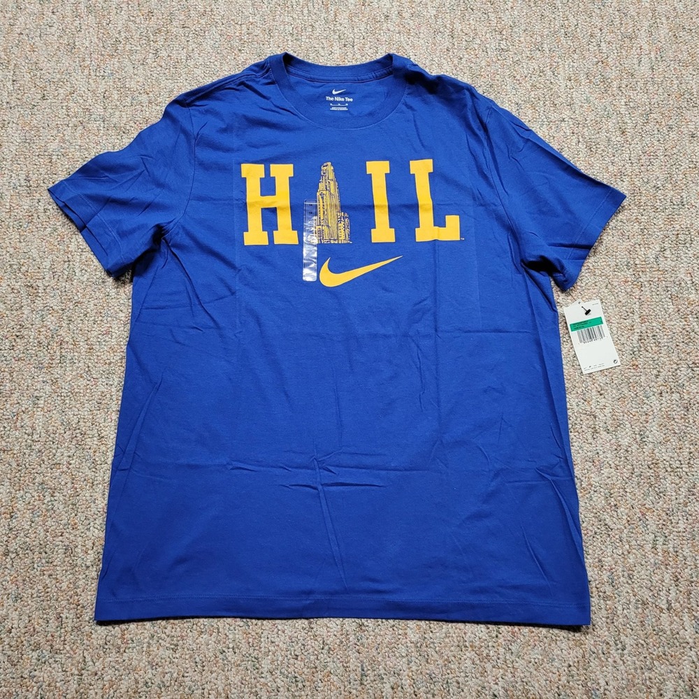 Nike Pitt Panthers Shirt Mens XL Blue Hail Cathedral of Learning Sports NWT - Picture 1 of 15
